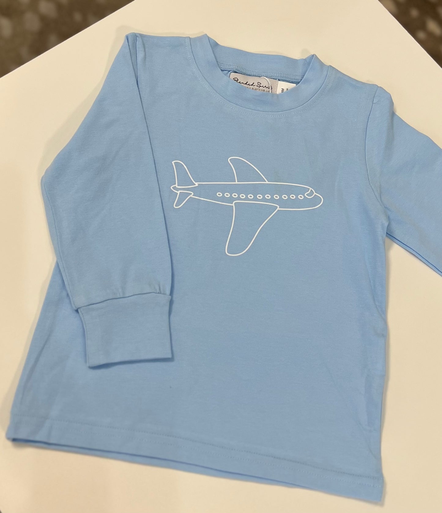 LS Airplane Shirt, Baby Blue