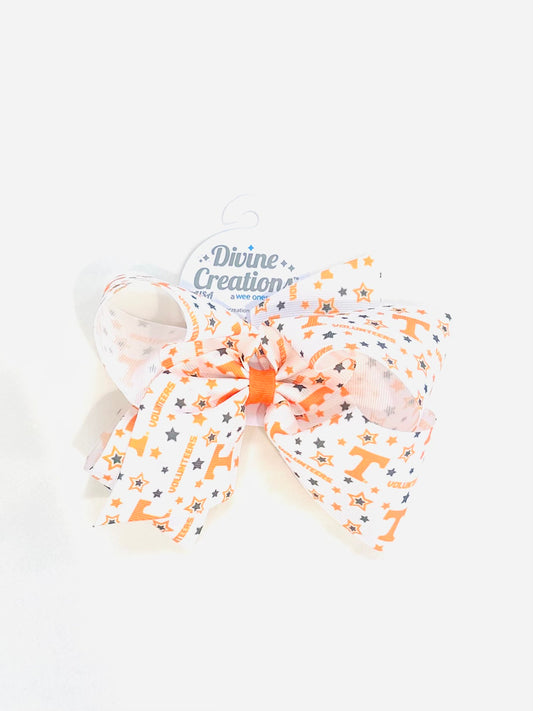 Medium College Star Print Grosgrain Bow | Tennessee Volunteers
