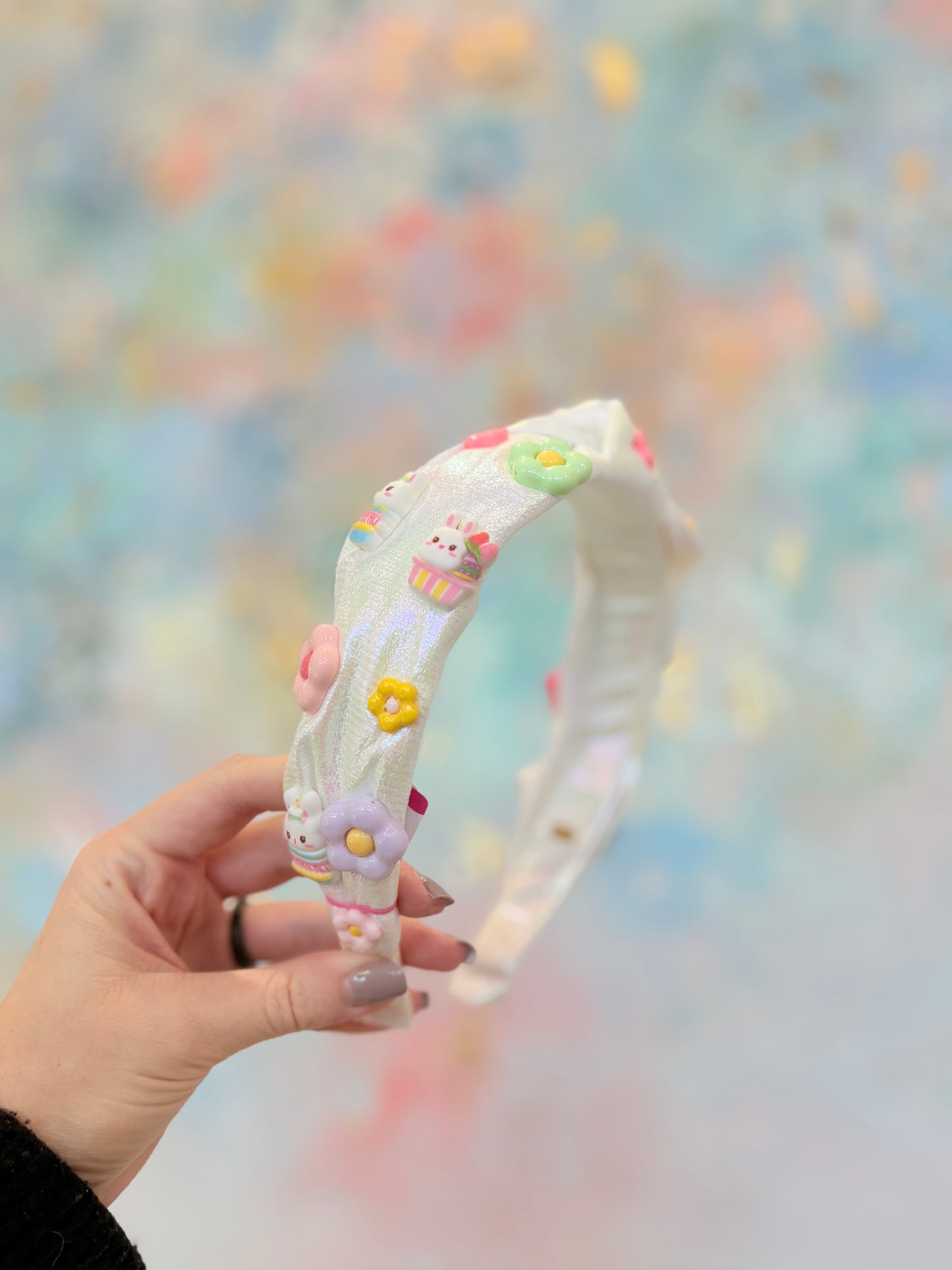 Bunnies & Flowers Knot Headband