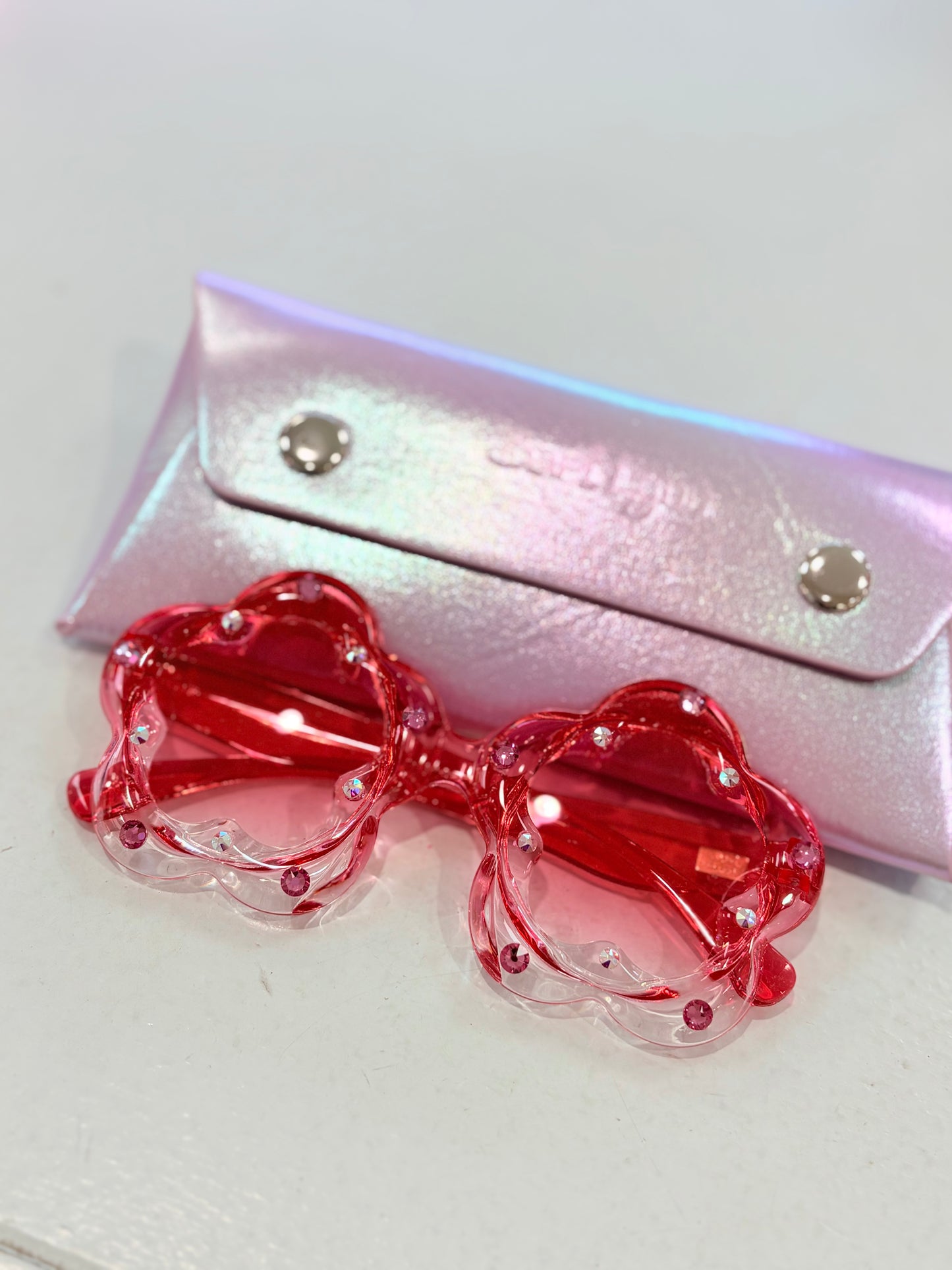 Crystallized Ombre Flower Sunglasses