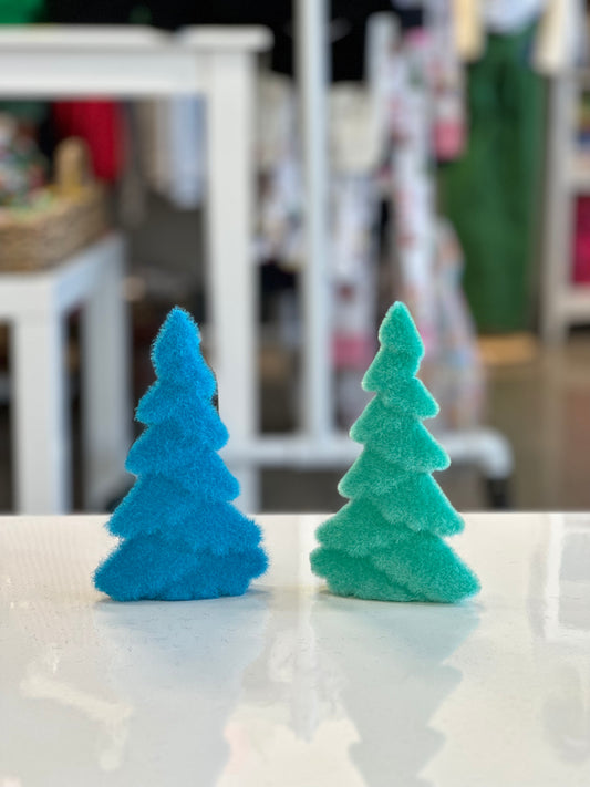 Flocked Christmas Tree 6.5" | Assorted Colors
