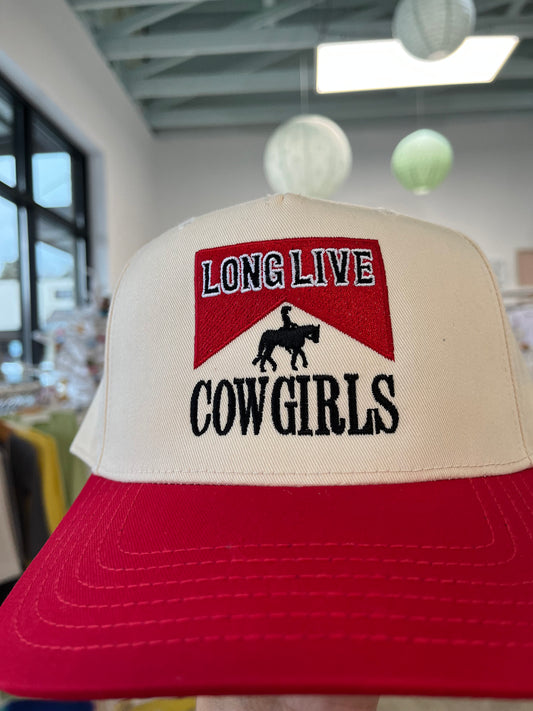 Vintage Style Long Live Cowgirls Hat
