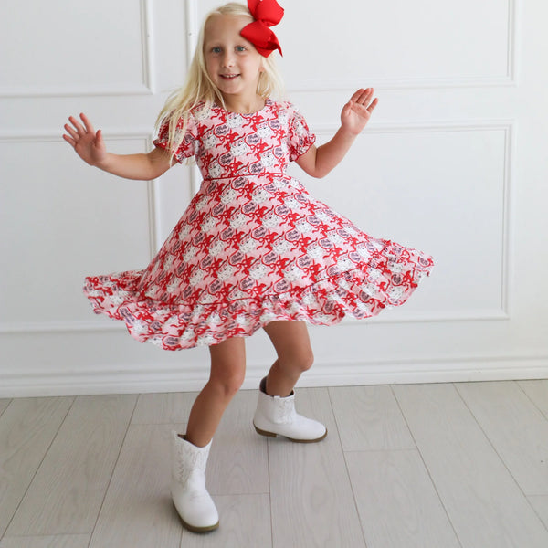 Leighton Dress || Ho Ho Howdy Pink