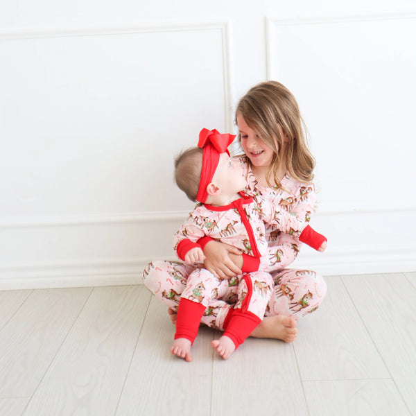 Zipper Romper || Vintage Reindeer