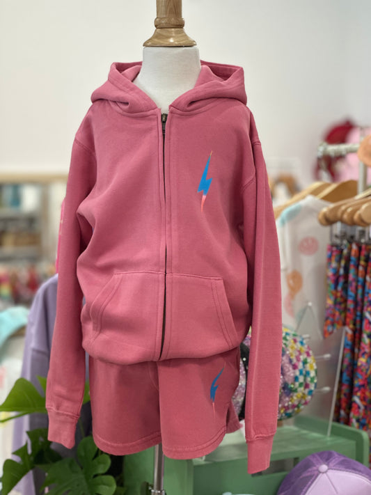 Lightning Bolt Washed Garment Dye Set | Red