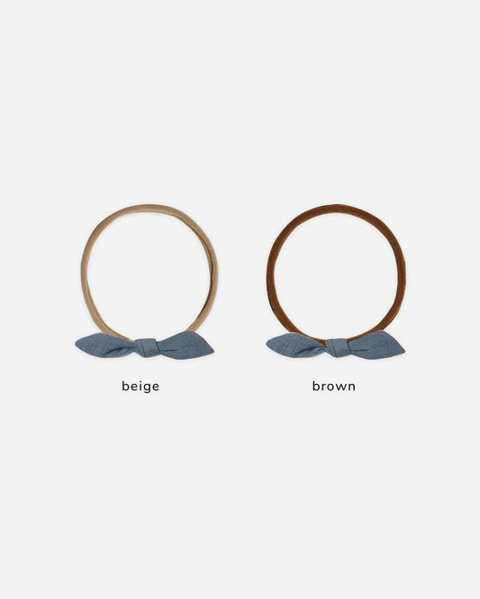 LITTLE KNOT HEADBAND || OCEAN/BEIGE