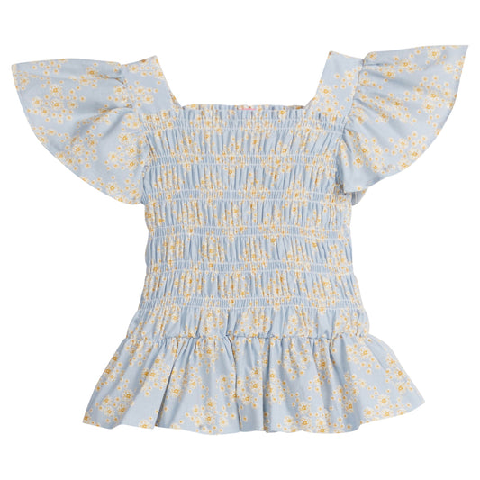 India Top | Blue Ditsy Floral