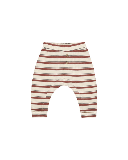 BABY CRU PANT | BRICK STRIPE