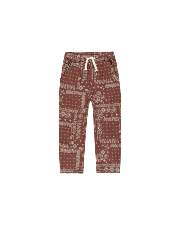 ETHAN TROUSER | BRICK BANDANA