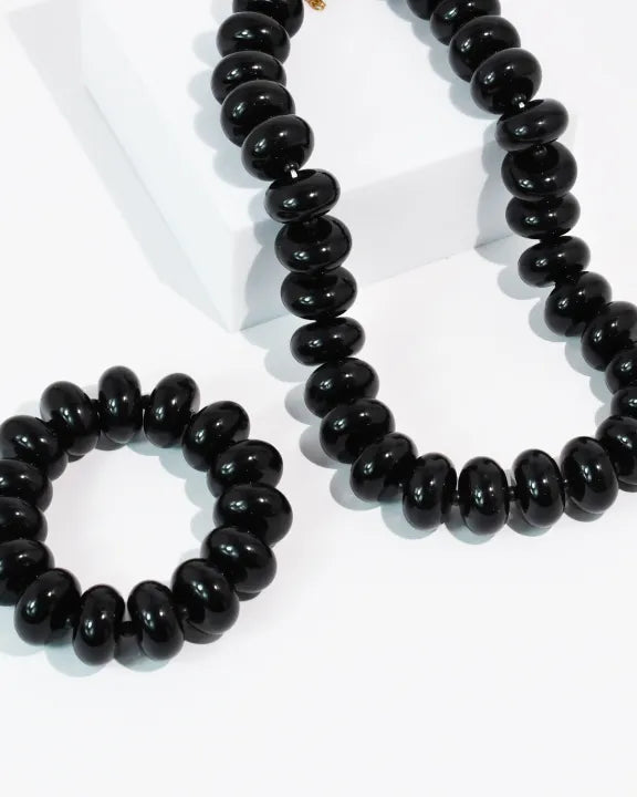 Sugar Bead Necklace | Black