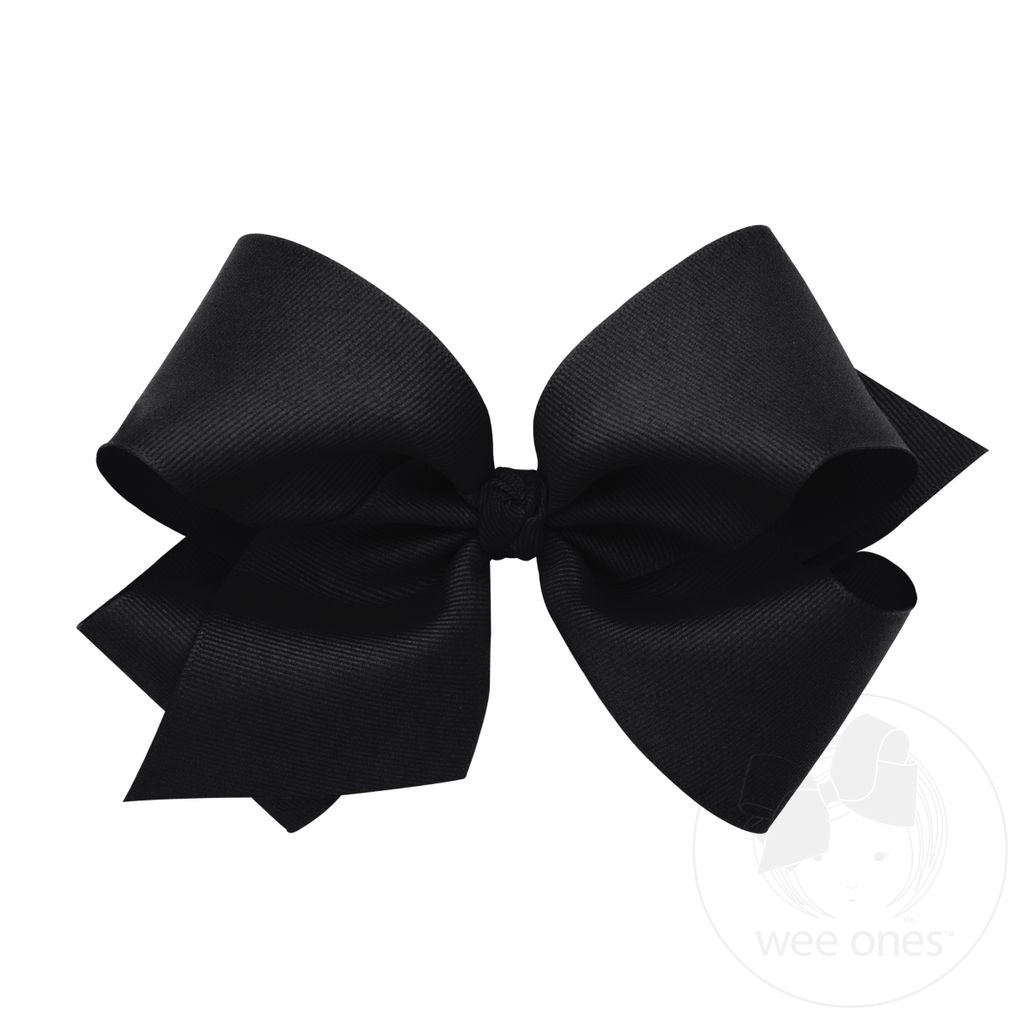 Small Classic Grosgrain Hair Bow | Black