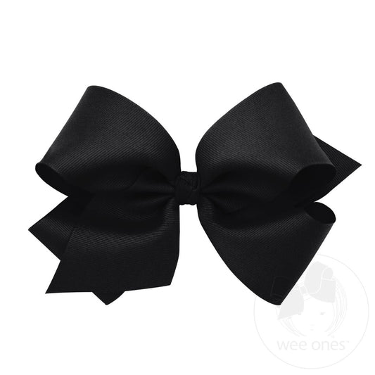 Small Classic Grosgrain Hair Bow | Black
