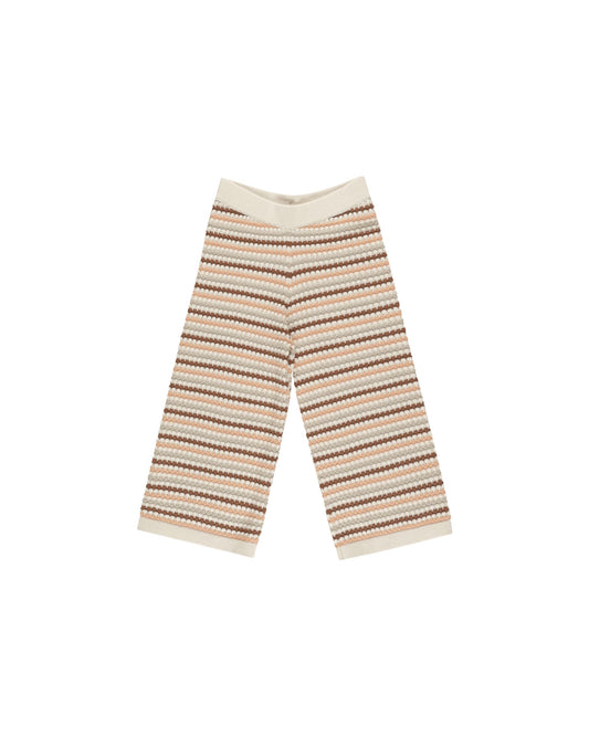 KNIT WIDE LEG PANT | HONEYCOMB STRIPE