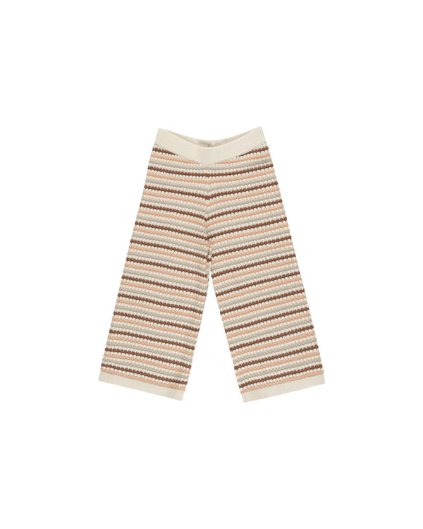 KNIT WIDE LEG PANT | HONEYCOMB STRIPE