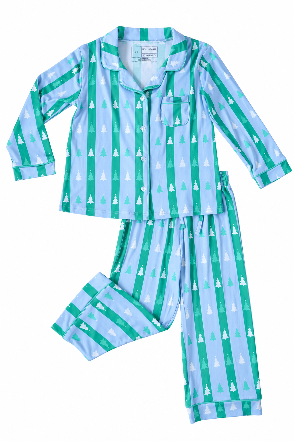 Kevin Set | Blue & Green Tree Stripes