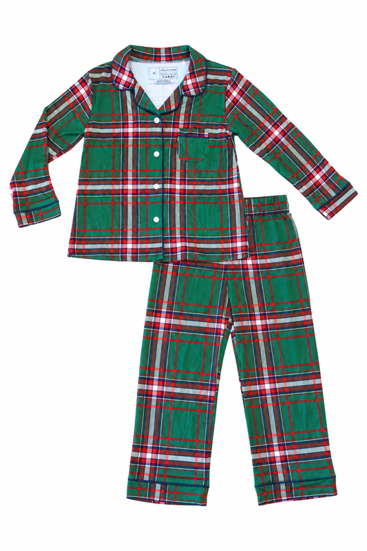 Kevin Set | Christmas Plaid Green