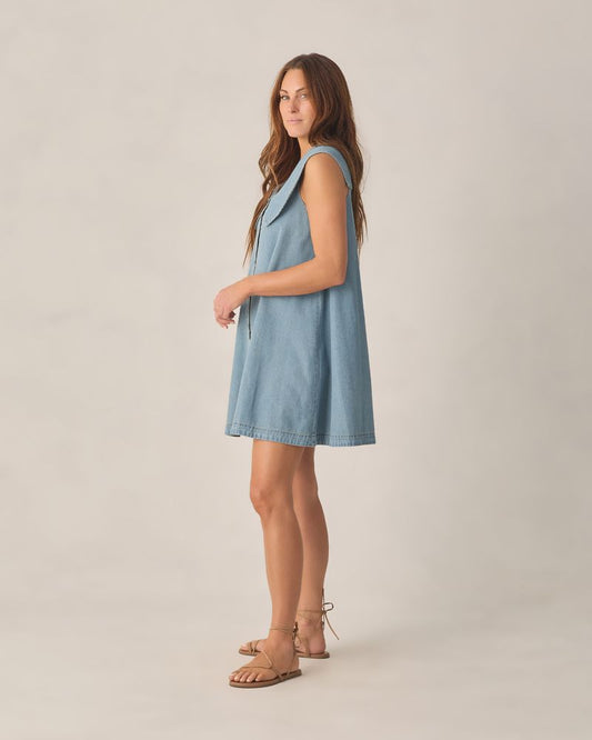 WOMEN'S ADRIA DRESS | WASHED BLUE