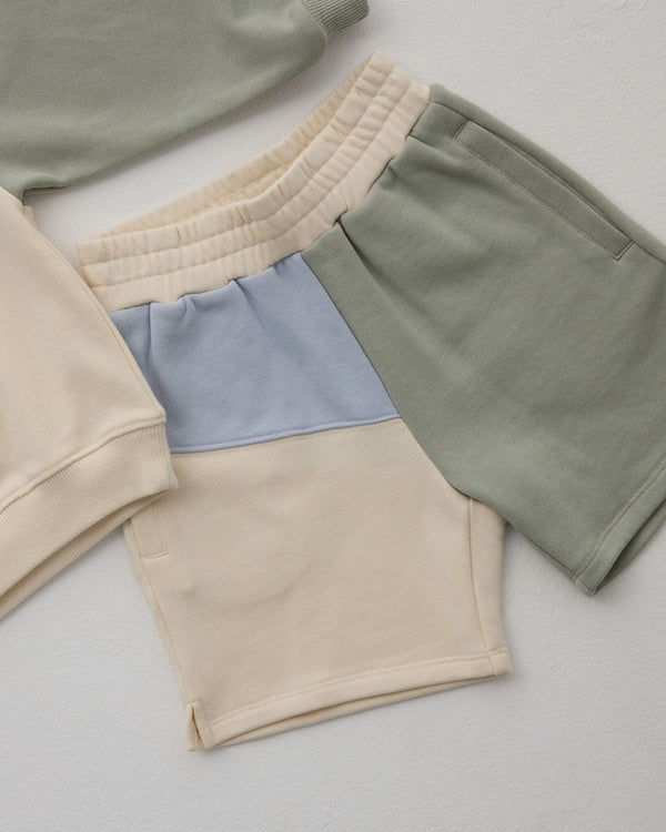 BOXING SHORT || SAGE COLOR BLOCK