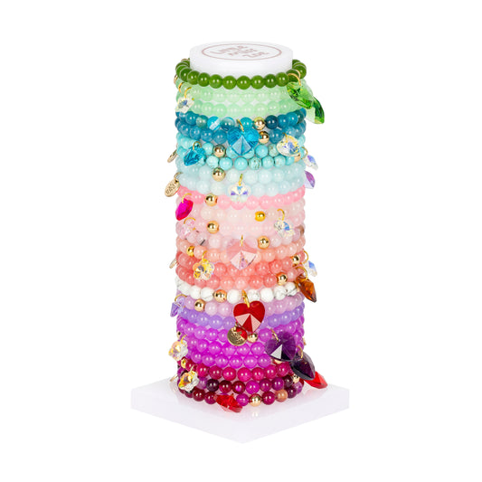 Heart Gemstone Bracelet with Swarovski Crystal Charm