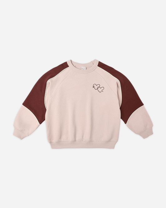 PANELED SWEATSHIRT || BLUSH