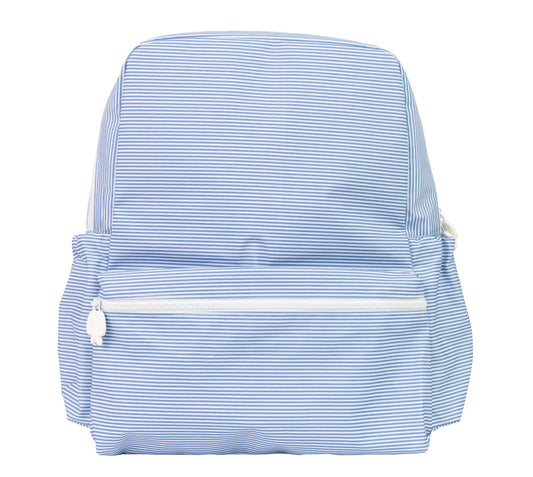 The Backpack Large | Navy Mini Stripe