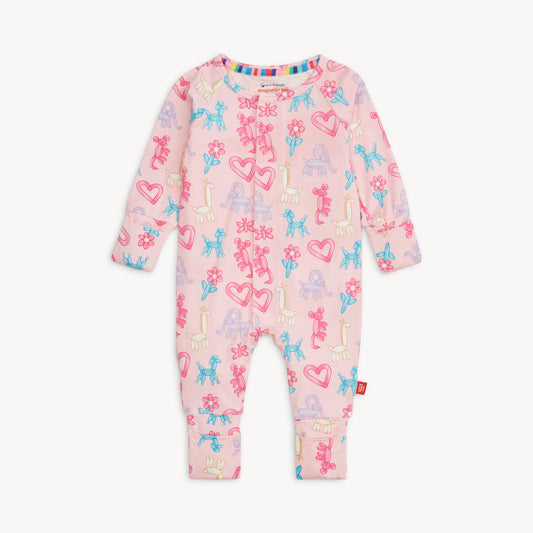 Magnetic Convertible Coverall | Pink Party Animals | Glow in the Dark