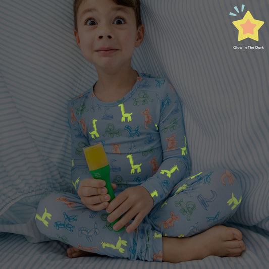 Magnetic PJ Set | Blue Party Animals | Glow in the Dark