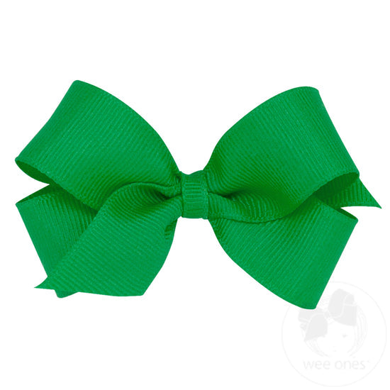 Small Classic Grosgrain Hair Bow | Green