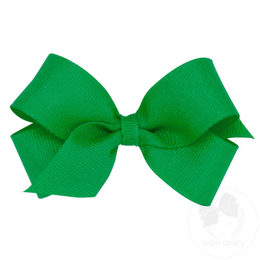 Mini Classic Grosgrain Hair Bow | Green
