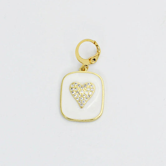 Medal Heart Charm