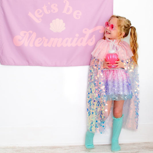 Pink Mermaid Shimmer Cape