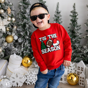 Tis The Season Patch Christmas Sweatshirt