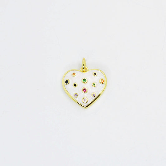 Multi Dot Heart Charm