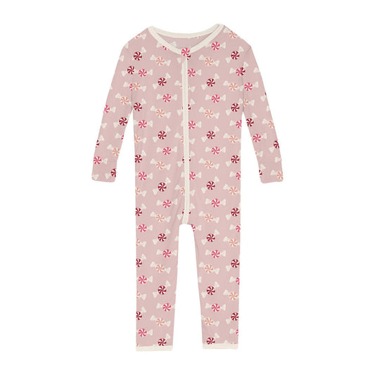 Print Convertible Sleeper with Zipper | Baby Rose Peppermints