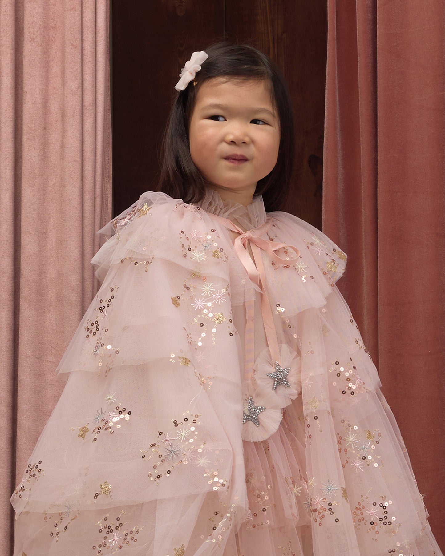 TULLE CAPE || PINK