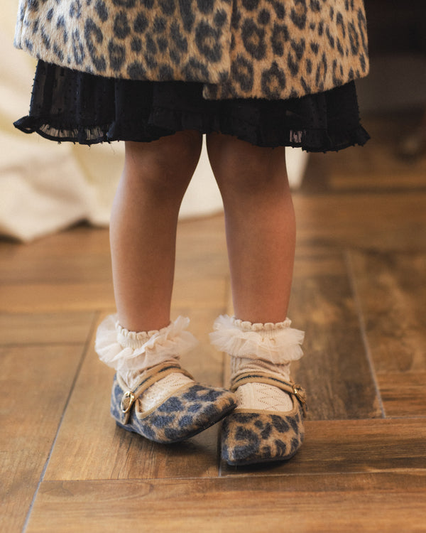STRAP BALLET FLATS || LEOPARD