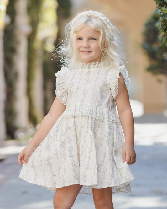 ALICE DRESS || FRENCH FLORAL STRIPE