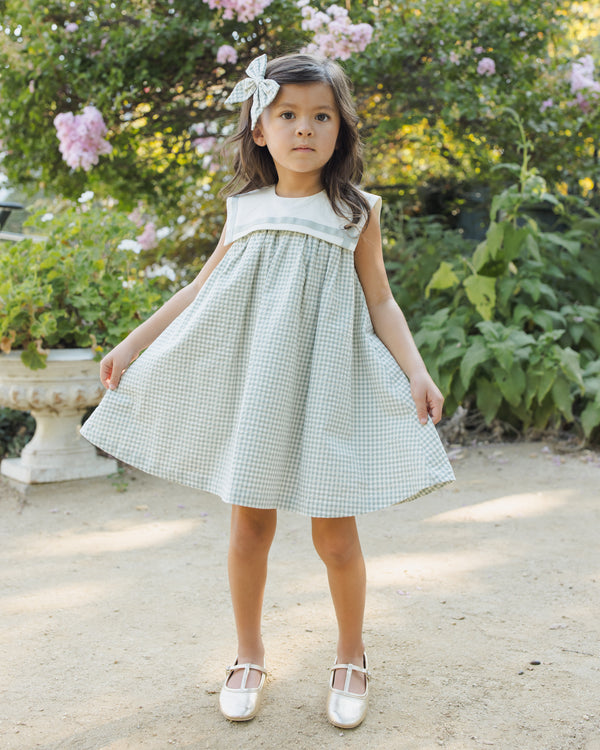DAISY DRESS || EUCALYPTUS CHECK
