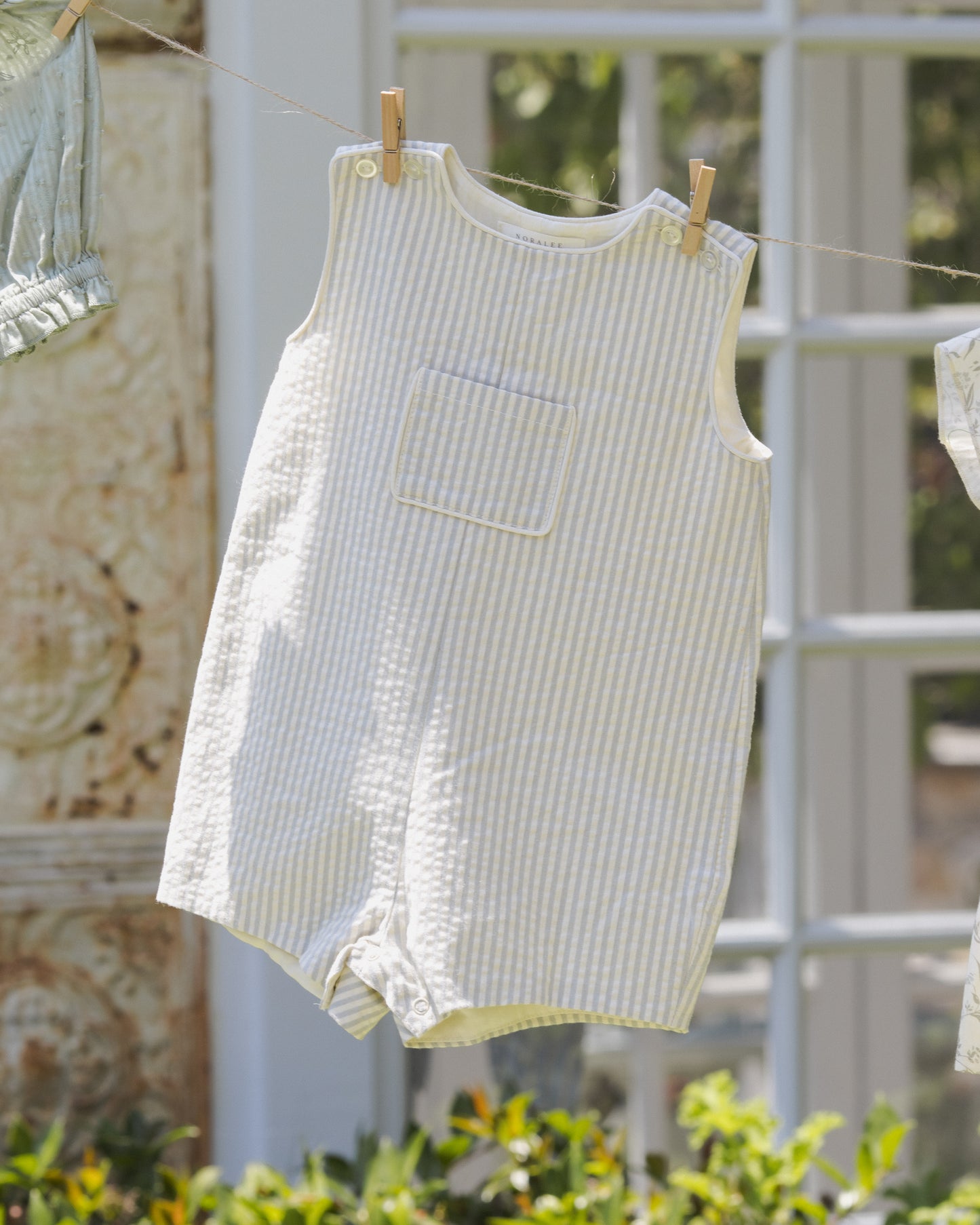 GEORGIE ROMPER || SKY STRIPE