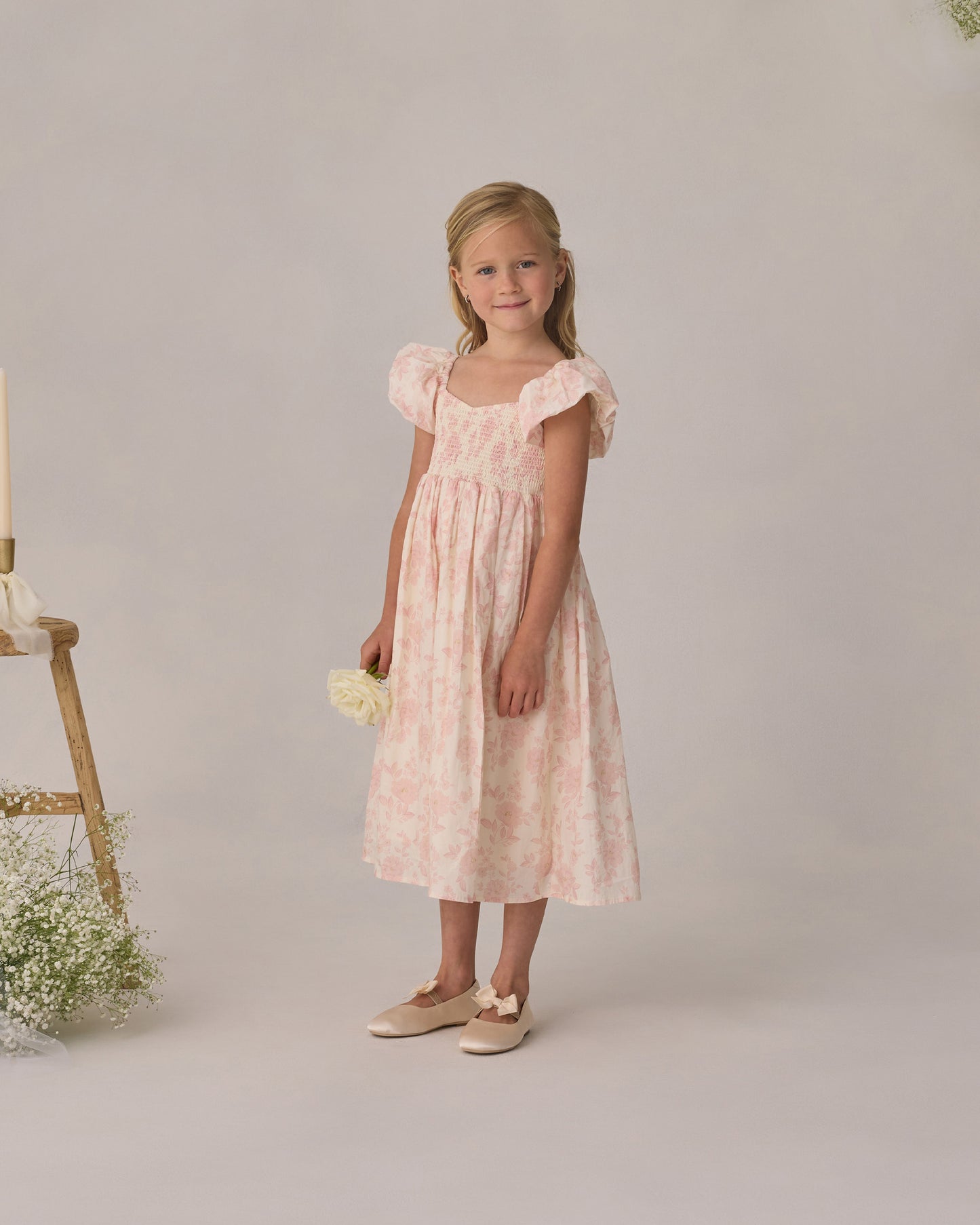 HAZEL DRESS || BLUSH ENGLISH ROSE