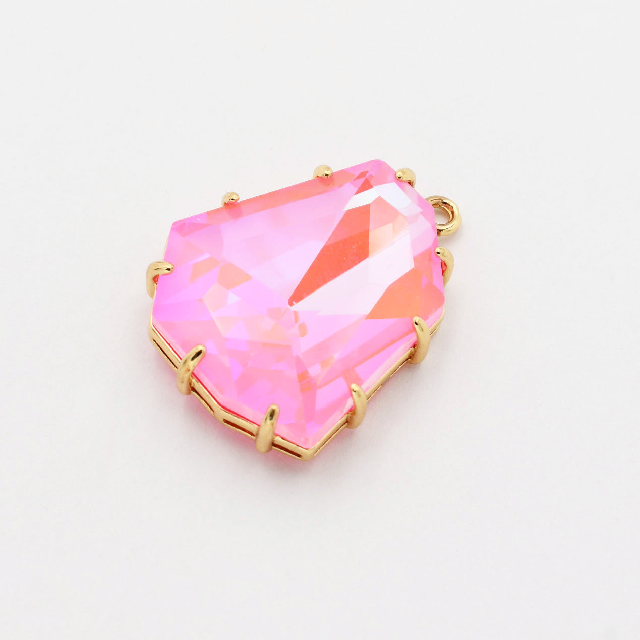 Neon Pink Stone Charm