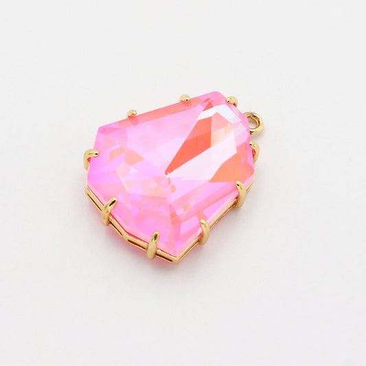 Neon Pink Stone Charm