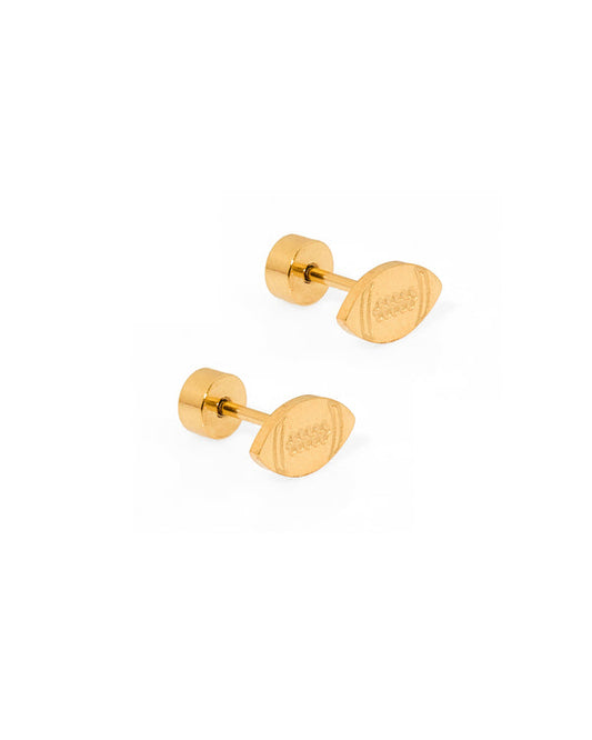Screwback Stud Earrings | Football
