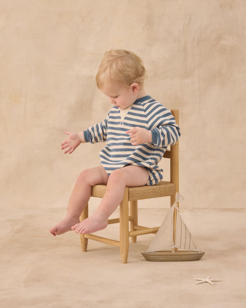 CREWNECK ROMPER | MARINE STRIPE