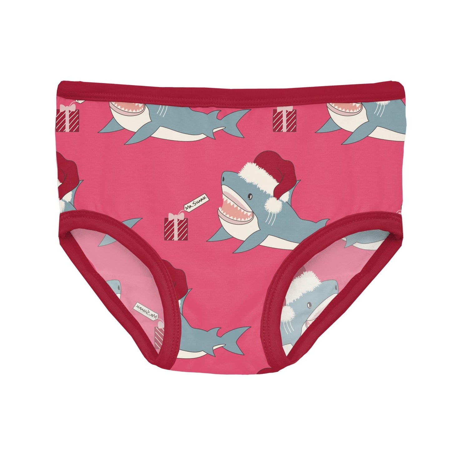 Print Girls Underware | Winter Rose Holiday Sharks