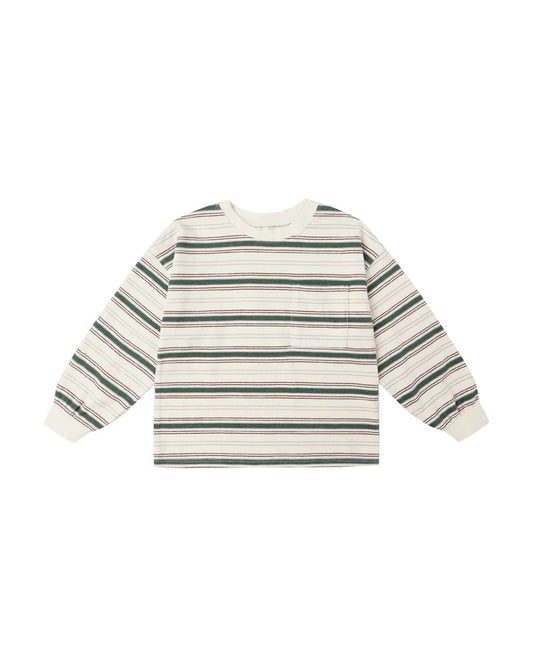 RELAXED LONG SLEEVE TEE || RETRO STRIPE