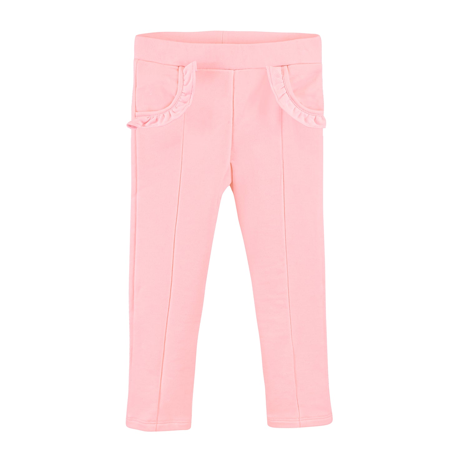 Pink Pants with Ruffle Pocket