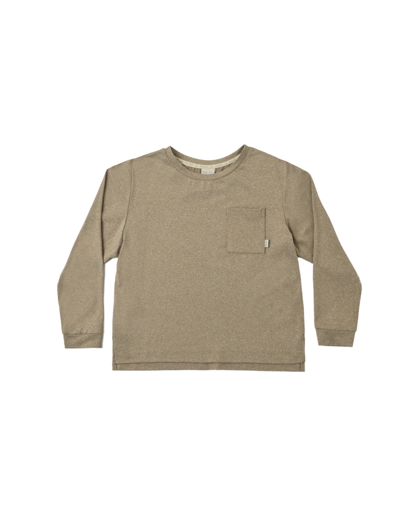 LONG SLEEVE POCKET TEE || HEATHERED OLIVE