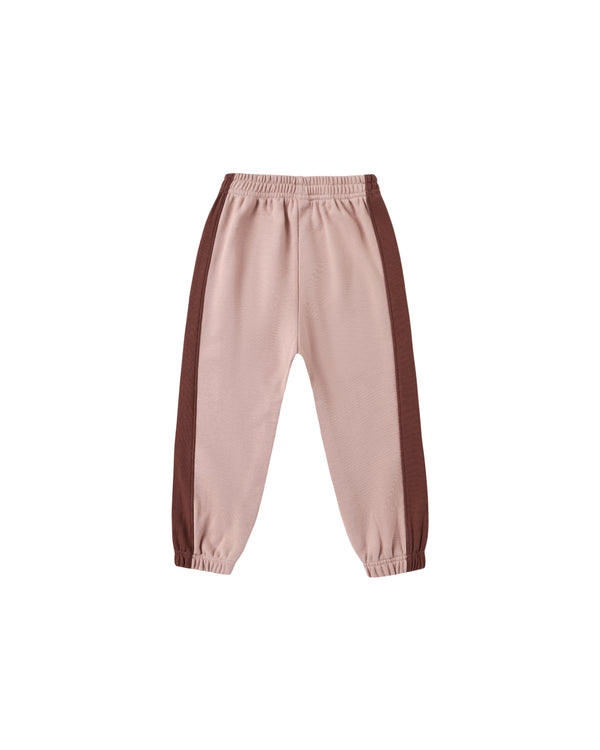 PANELED SWEATPANT || ROSEWOOD