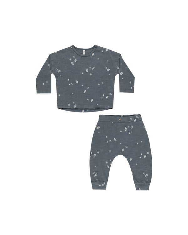 LONG SLEEVE TEE + PANT SET | PAISLEY